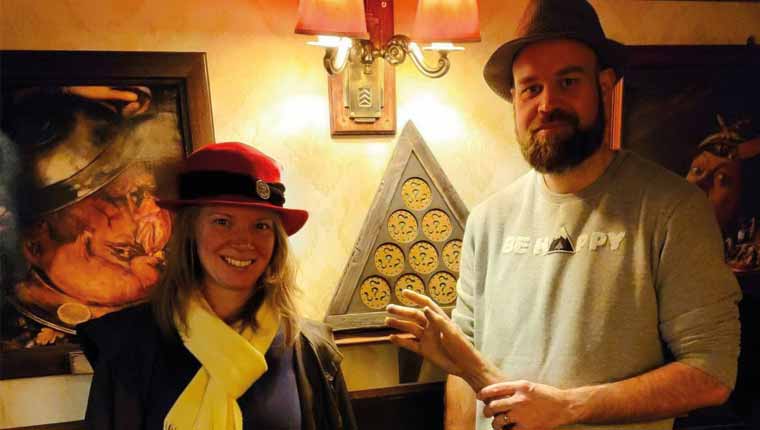 Enigma Escapes: Fear of the Unknown (Truro) Team photo - Gord and Liz standing in the room